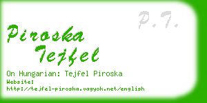 piroska tejfel business card